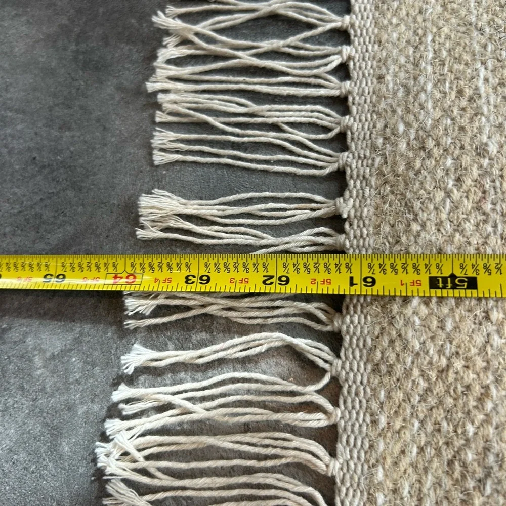 Pottery Barn Colorblock Wool Rug About 3 ft x 5 ft Indoor Outdoor NEW
